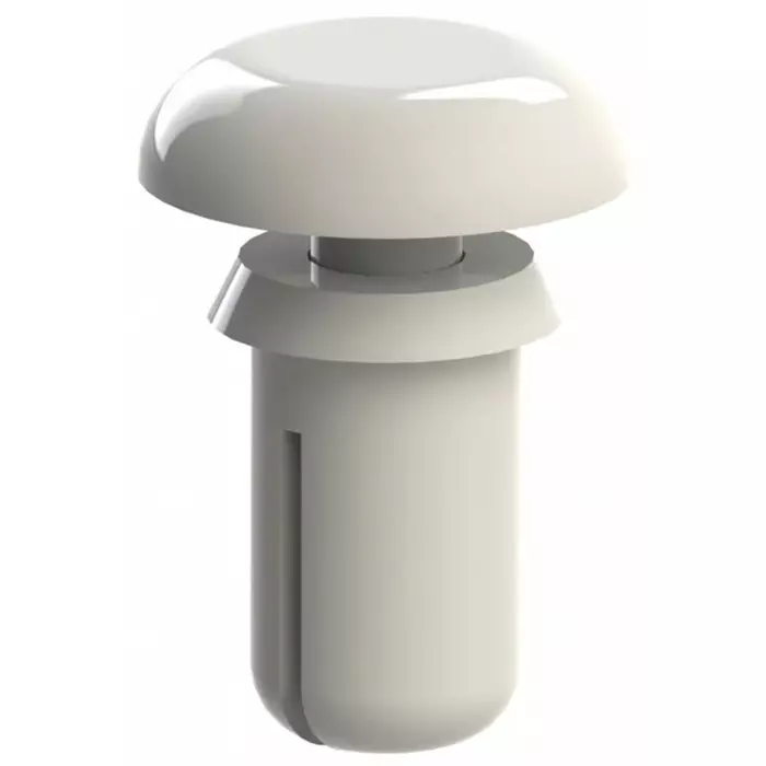 ESSENTRA COMPONENTS Nylon Snap Rivet 4 mm, White