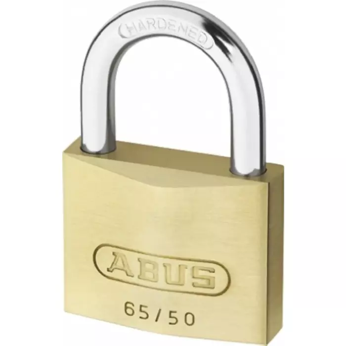 ABUS Key Weatherproof Brass Steel Padlock Keyed Alike 6 mm Shackle 65 mm Body, 65/50 KA6501