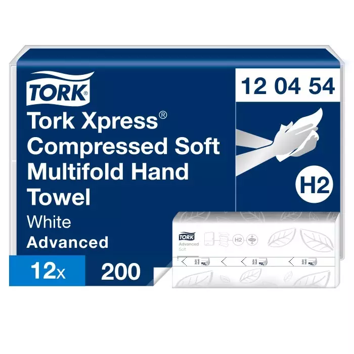 Tork Multifold White Paper Towel 320x212mm 2-Ply 200 Sheets, 120454