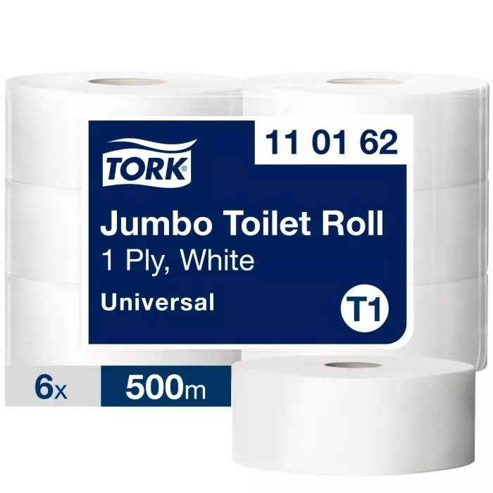 Tork Toilet Roll White 1-Ply 2500 Sheets, 110162