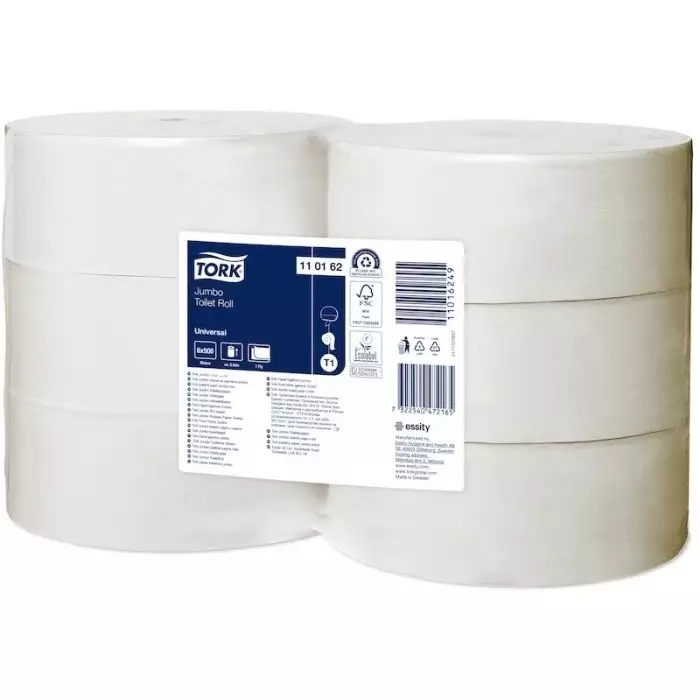 Tork Toilet Roll White 1-Ply 2500 Sheets, 110162
