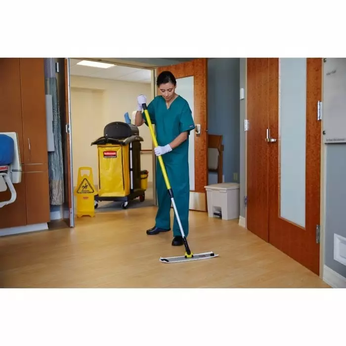 RUBBERMAID Yellow Aluminium Telescopic Handle 1.22 m for Use with Mop Pads, FGQ76500YL00