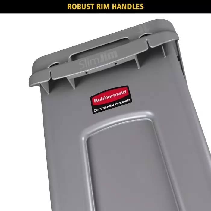 RUBBERMAID Slim Jim 23gal Red Polypropylene Waste Bin, 1956189