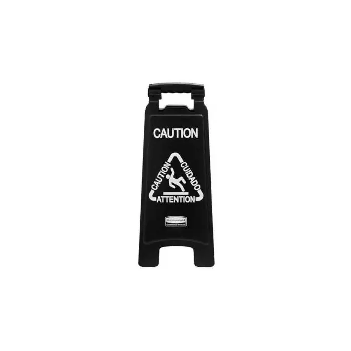 RUBBERMAID General Hazard Warning Sign Black, 1867505