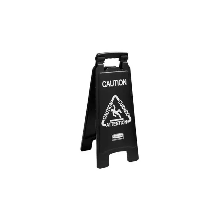 RUBBERMAID General Hazard Warning Sign Black, 1867505