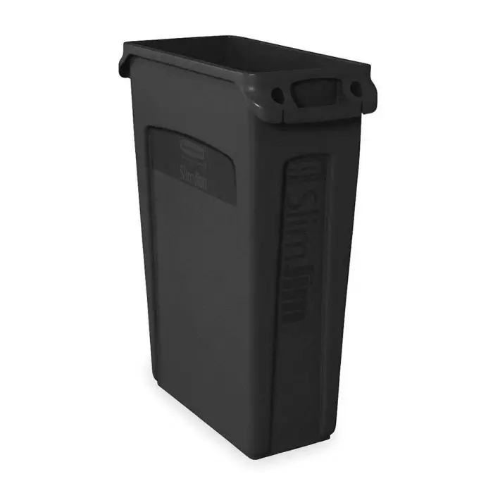 RUBBERMAID Slim Jim 87L Black PE Waste Bin, FG354060BLA