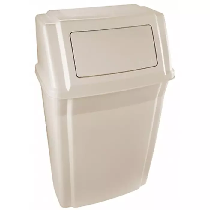 RUBBERMAID Slim Jim 56.8L Beige Swing ABS, PP Dustbin, FG782200BEIG
