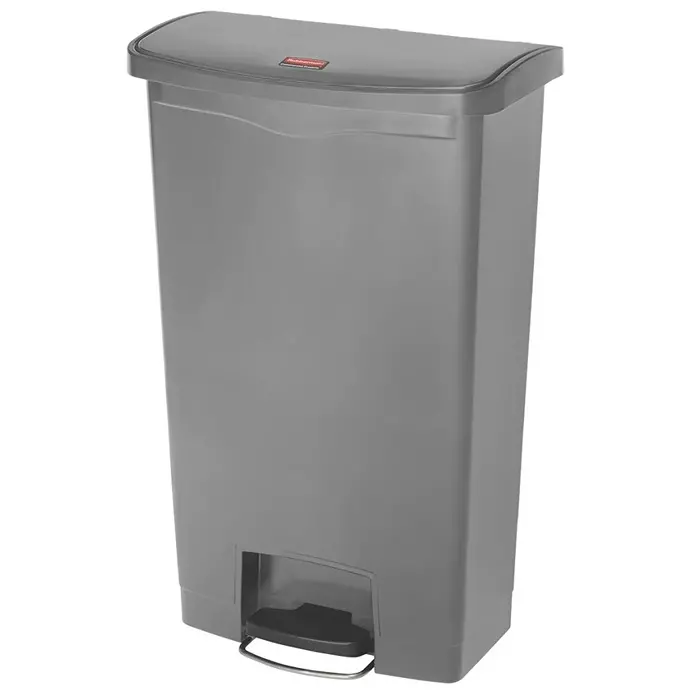RUBBERMAID Slim Jim 68L Grey Pedal PE Waste Bin, 1883604