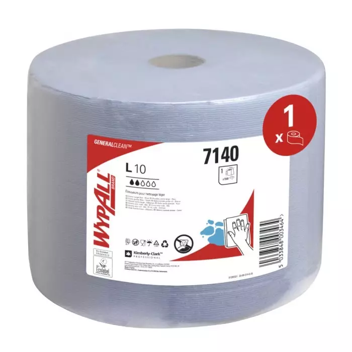 Kimberly-Clark WypAll Rolled Blue Paper Towel 380x235mm 1500 Sheets, 7140