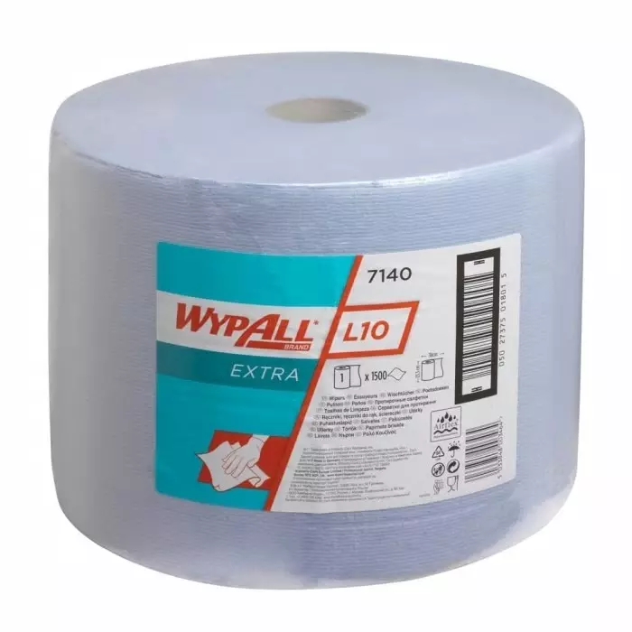 Kimberly-Clark WypAll Rolled Blue Paper Towel 380x235mm 1500 Sheets, 7140