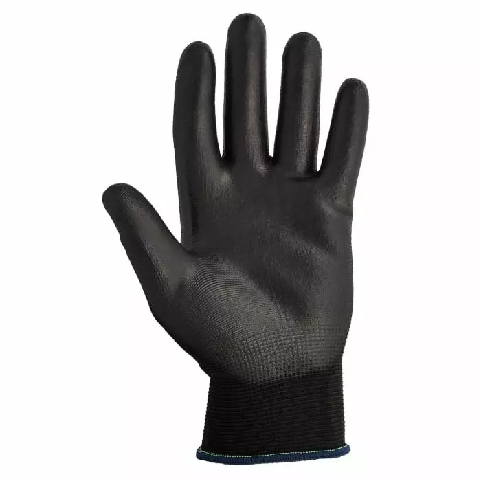 Kimberly-Clark G40 Black Nylon General Purpose Gloves Size 7 Polyurethane Coating, 13837