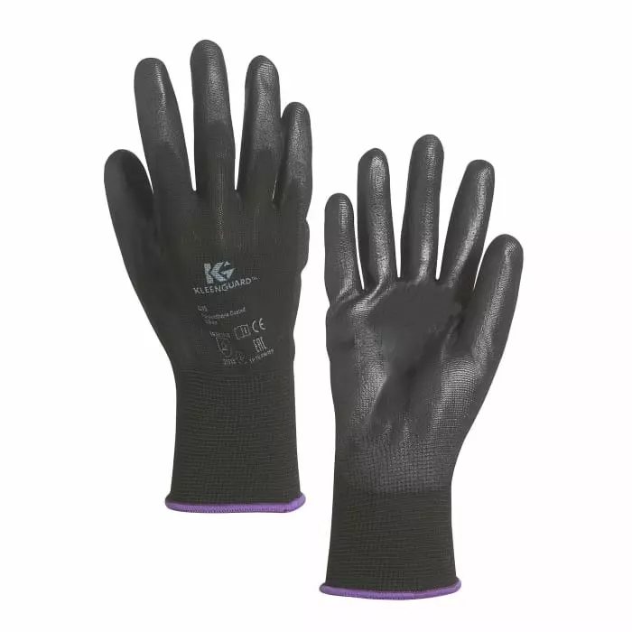 Kimberly-Clark G40 Black Nylon General Purpose Gloves Size 7 Polyurethane Coating, 13837