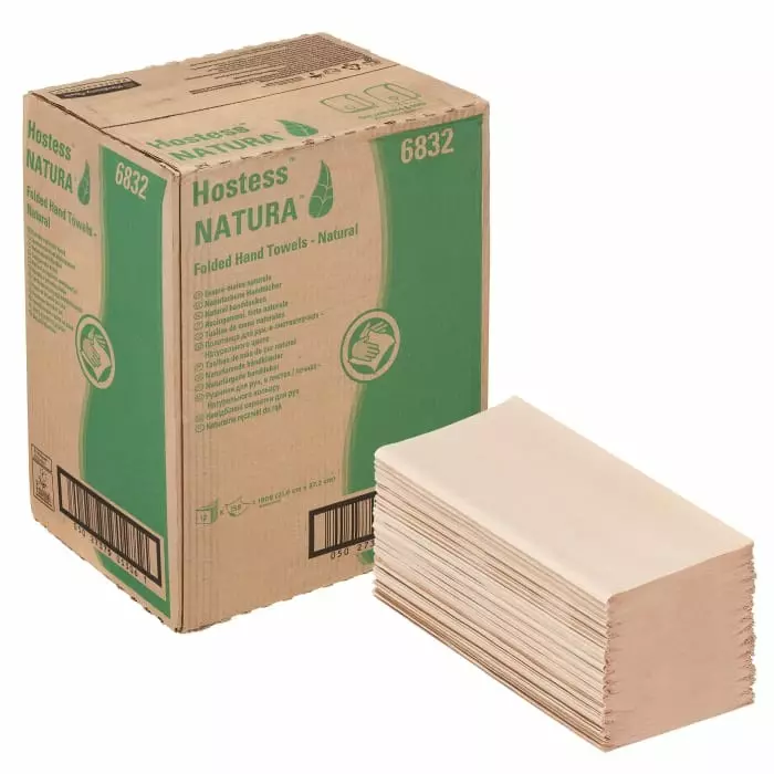 Kimberly-Clark Hostess Folded Natural Paper Towel 216mm 318 Sheets, 6832