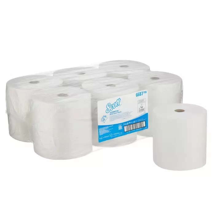 Kimberly-Clark Scott Rolled White Paper Towel 354x200mm, 6687
