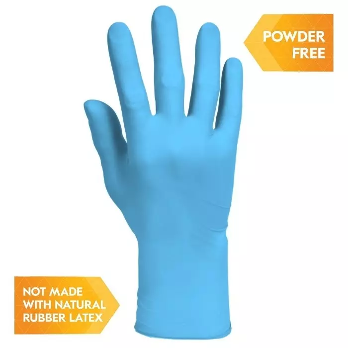 Kimberly-Clark G10 Blue Powdered Nitrile Disposable Gloves Size L 1000 per Pack, 54188