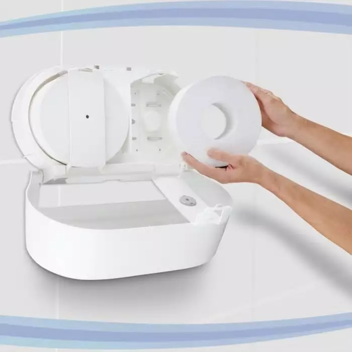 Kimberly-Clark White Plastic Toilet Paper Dispenser 464x133x274 mm, 7186