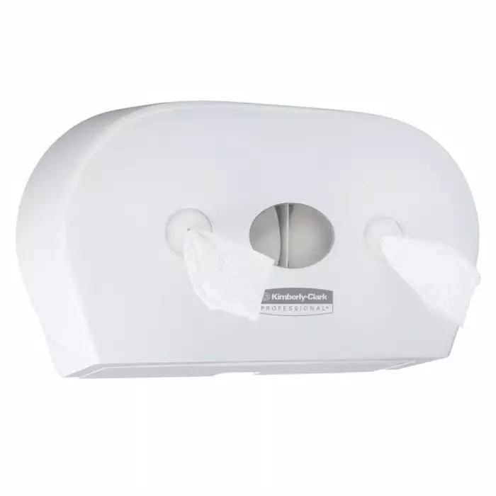 Kimberly-Clark White Plastic Toilet Paper Dispenser 464x133x274 mm, 7186