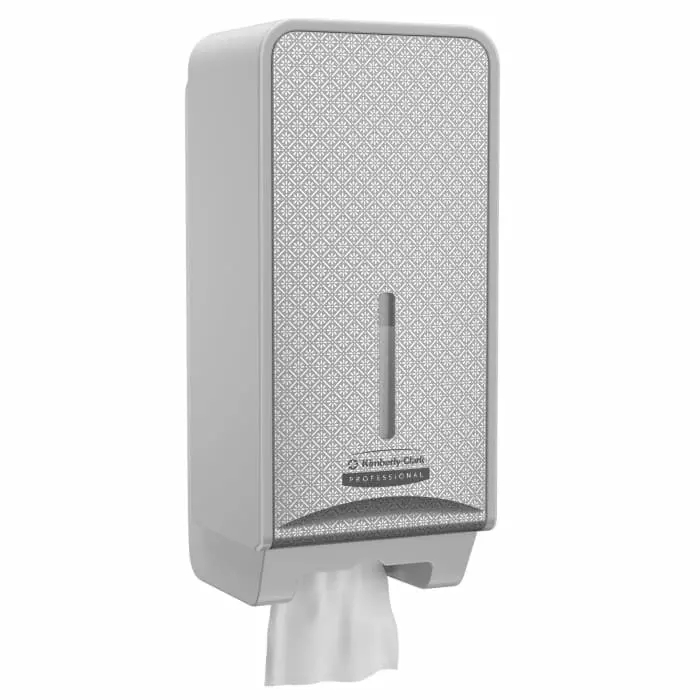 Kimberly-Clark Silver Plastic Toilet Paper Dispenser 32x13.8x14.5 mm, 53659