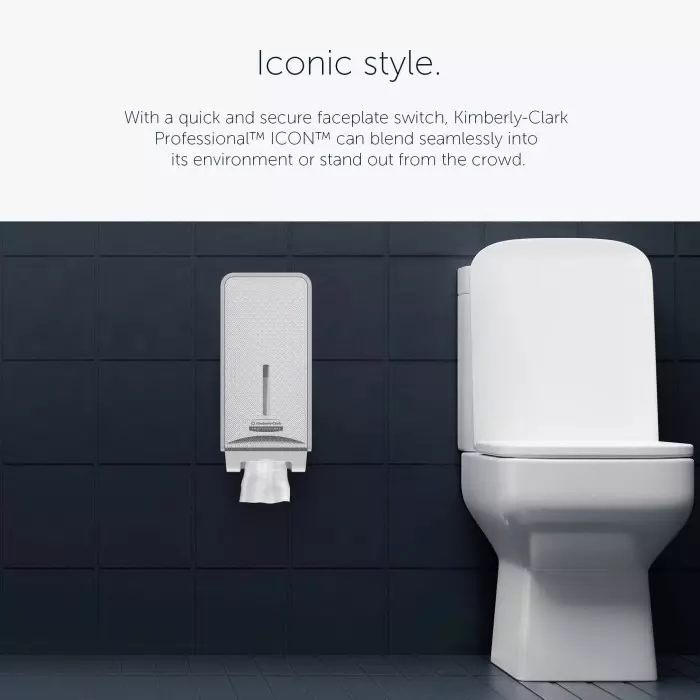 Kimberly-Clark Silver Plastic Toilet Paper Dispenser 32x13.8x14.5 mm, 53659