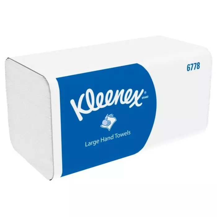 Kimberly-Clark Kleenex Folded White Hand Towels 215mm 2-Ply 124 Sheets, 6778
