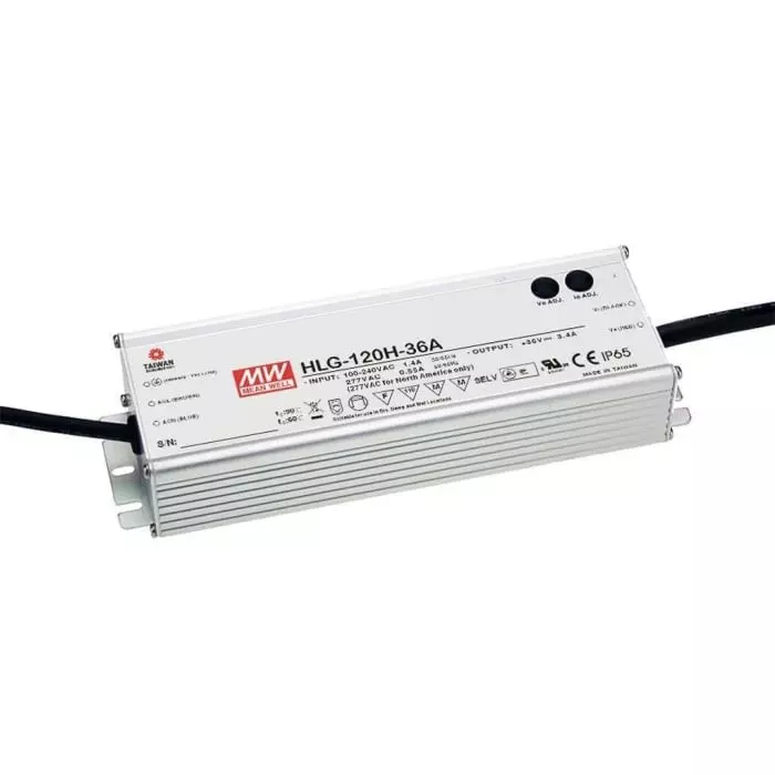 MEAN WELL LED Driver 12V Output 120W Output 10A Output Constant Current / Constant Voltage, HLG-120H-12