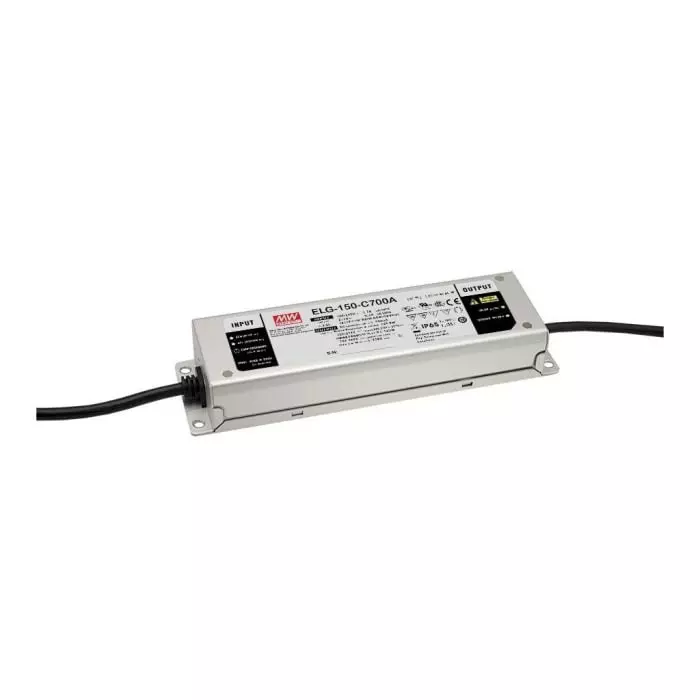 MEAN WELL LED Driver 225V Output 150W Output 700mA Output Constant Current / Constant Voltage, ELG-150-C700-3Y