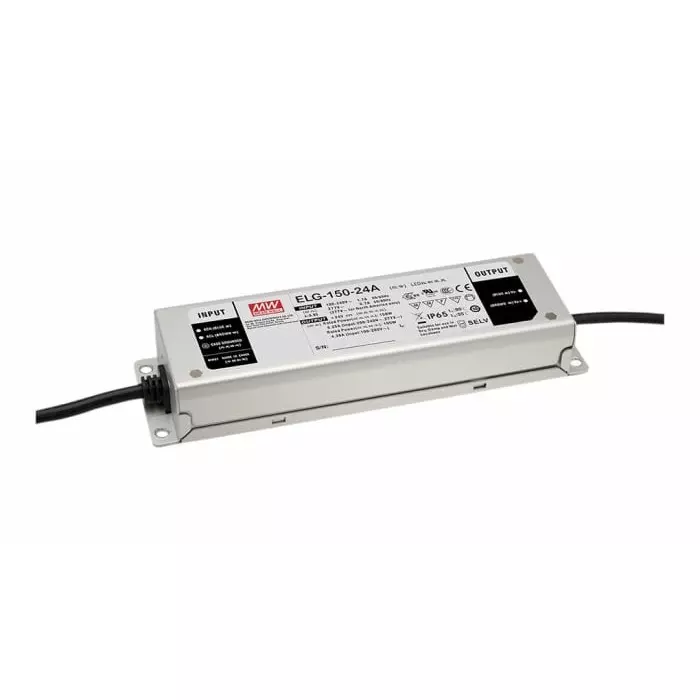 MEAN WELL LED Driver 24V Output 150W Output 6.25A Output Constant Current / Constant Voltage, ELG-150-24D2