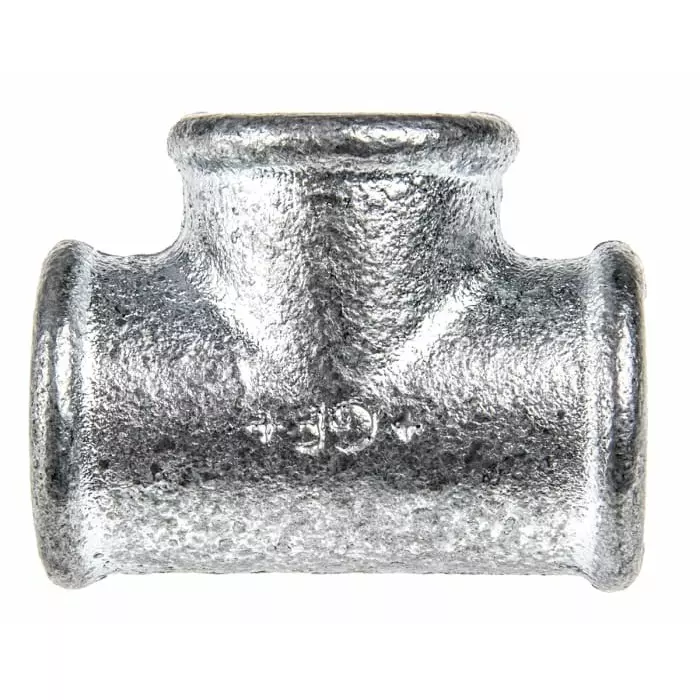 Georg Tee Fischer Galvanised malleable Iron Fitting Female BSPP 1/4in to 1/4in, 770130202 (Pack of 5)