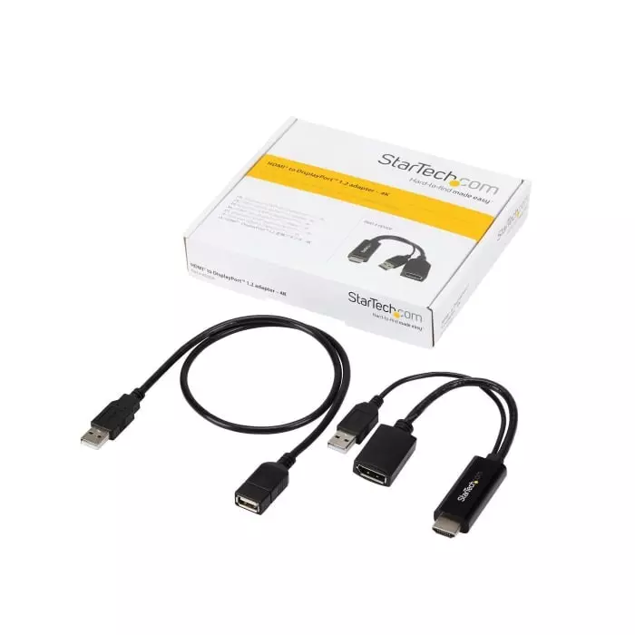 StarTech.com HDMI to DisplayPort Adapter 255mm Length - 3840 x 2160 Maximum Resolution, HD2DP