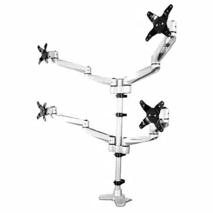 StarTech.com Desk Mounting Monitor Arm for 4 x Screen 27 inch Screen Size, ARMQUADPS