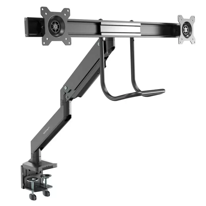 StarTech.com Desk Mounting Monitor Arm for 2 x Screen 32 inch Screen Size, ARMSLMBARDUO