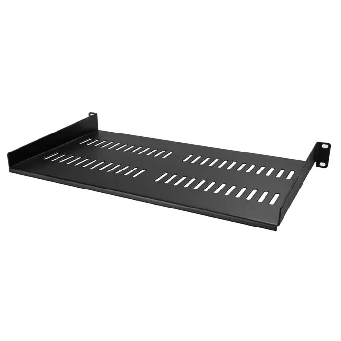 StarTech.com Black Rack Shelf 1U 23 Kg Load 440mm x 250mm, CABSHELFV1U