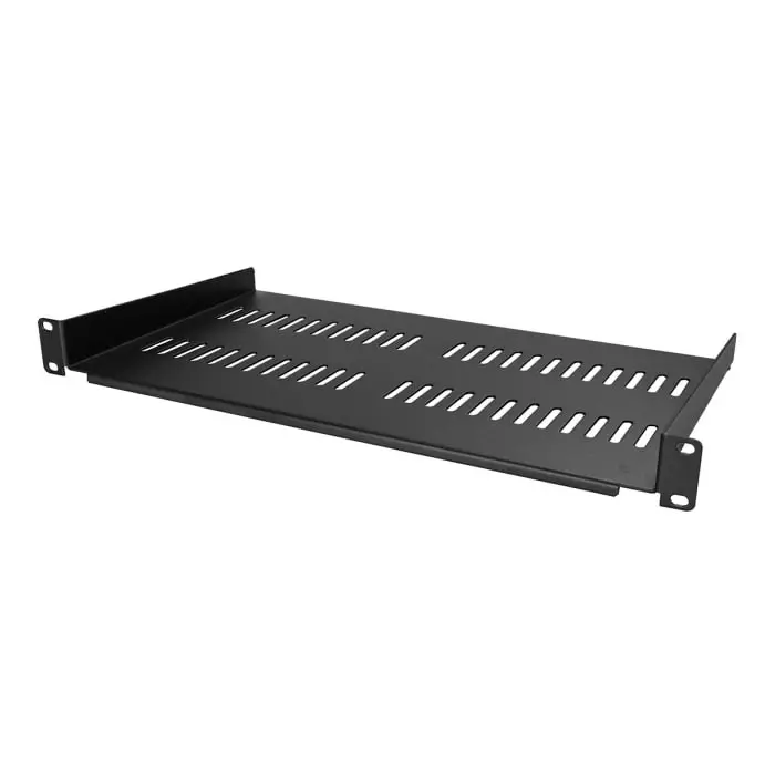 StarTech.com Black Rack Shelf 1U 23 Kg Load 440mm x 250mm, CABSHELFV1U