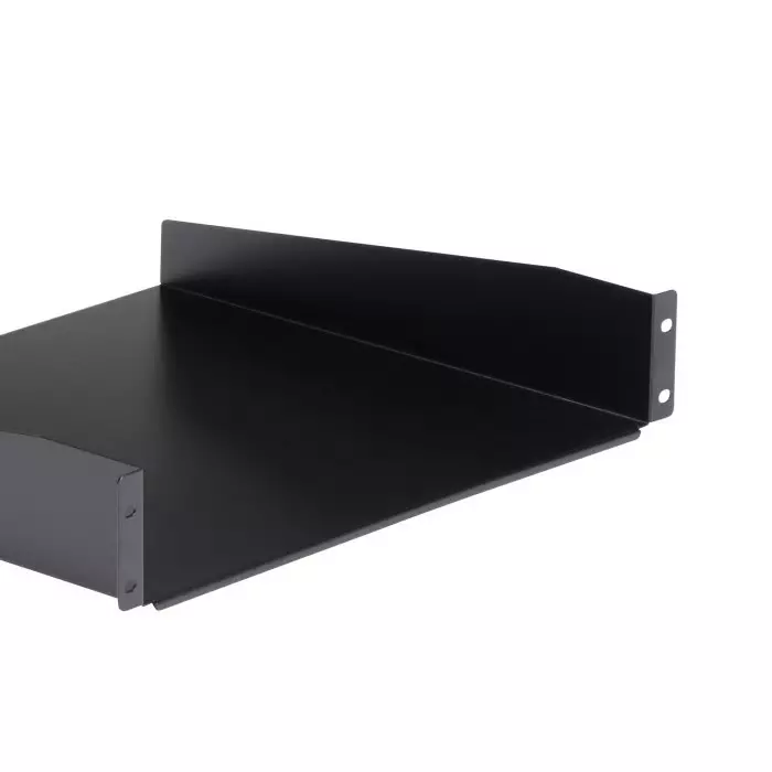 StarTech.com Black Rack Shelf 2U 20 Kg Load 443mm x 400mm, CABSHELF