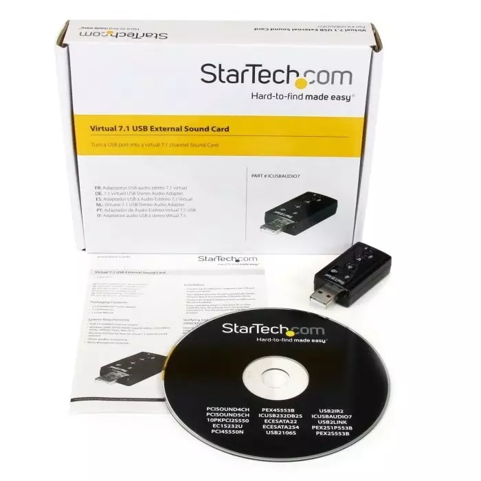 StarTech.com 7.1 Channel Sound Card, ICUSBAUDIO7