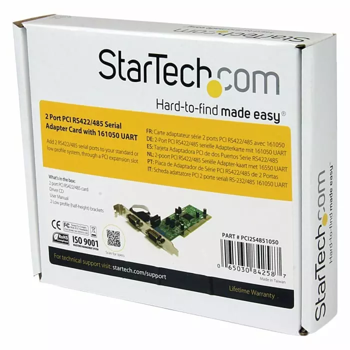 StarTech.com 2 Port PCI RS422 RS485 Serial Card, PCI2S4851050