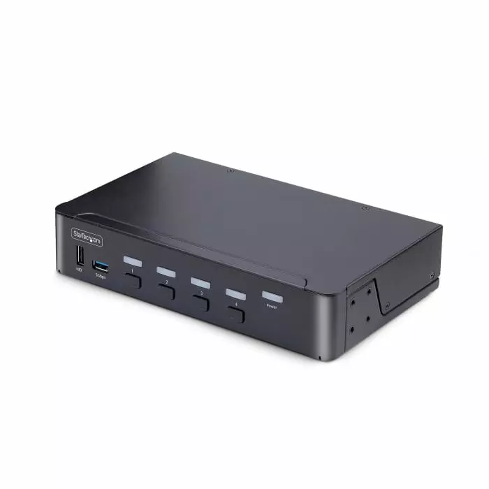 StarTech.com 4 Port USB DisplayPort KVM Switch 3.5 mm Stereo 7680 x 4320 Maximum Resolution, D86A2-4-PORT-8K-KVM
