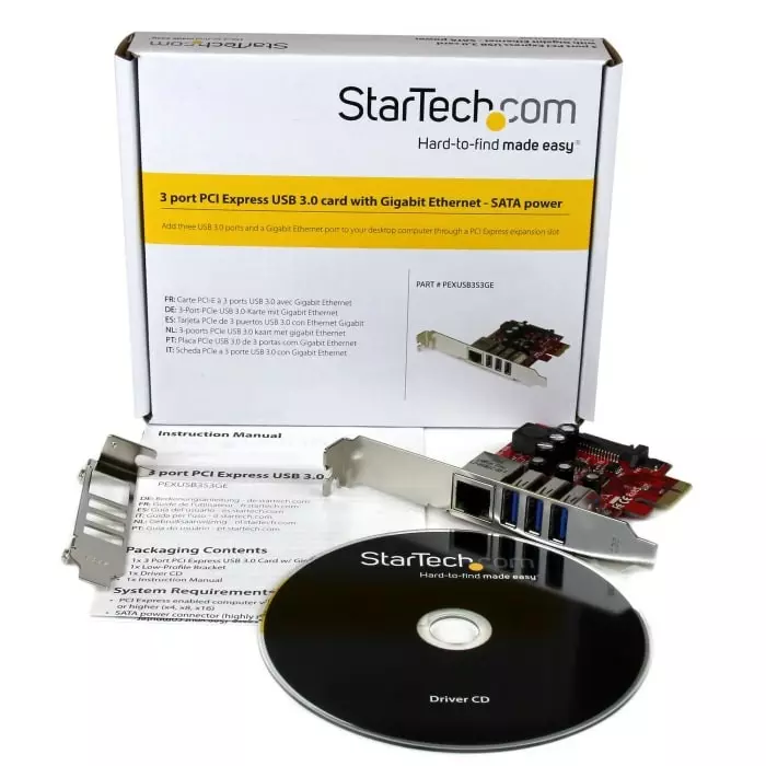 StarTech.com 3 Port USB A PCI USB 3.0 Card, PEXUSB3S3GE