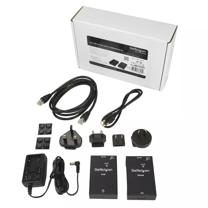 StarTech.com USB Extender Extender up to 50m Extension Distance, USB2001EXTV