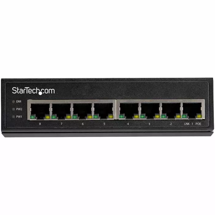 StarTech.com Unmanaged 8 Port Gigabit Switch With PoE, IESC1G80UP