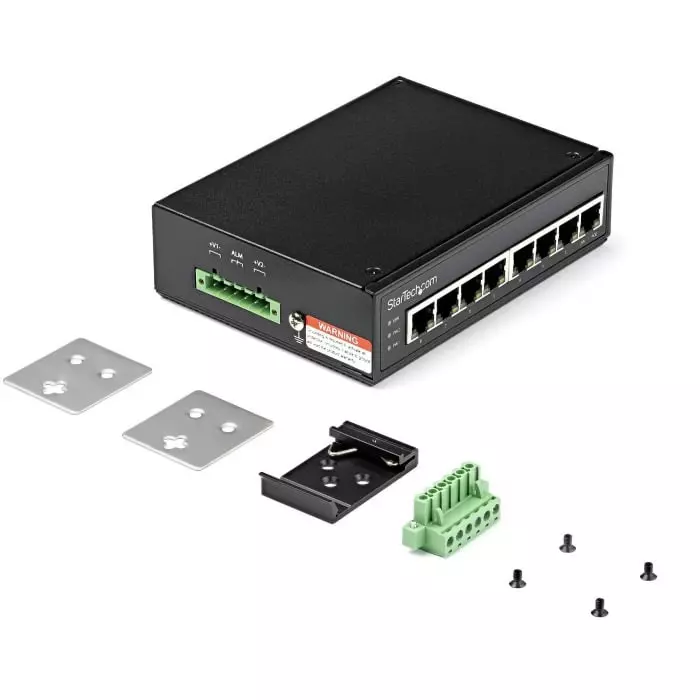 StarTech.com Unmanaged 8 Port Gigabit Switch With PoE, IESC1G80UP