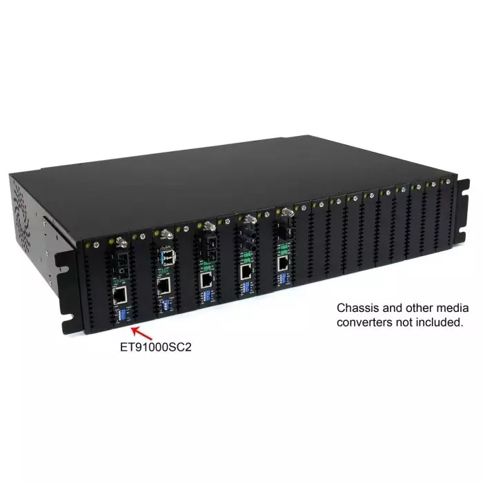 StarTech.com RJ45 SC Media Converter Multi Mode 10/100/1000Mbit/s Half/Full Duplex 550m, ET91000SC2