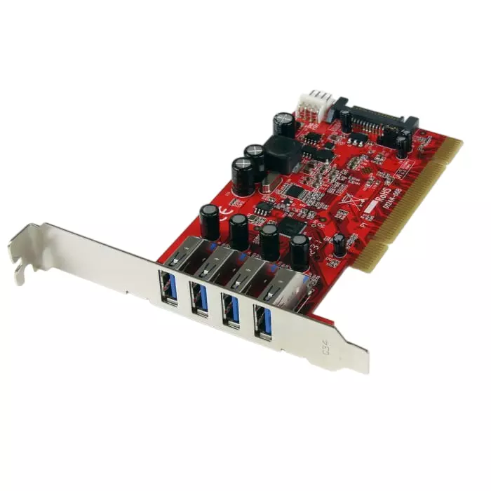 StarTech.com 4 Port USB A PCI USB 3.0 Card, PCIUSB3S4