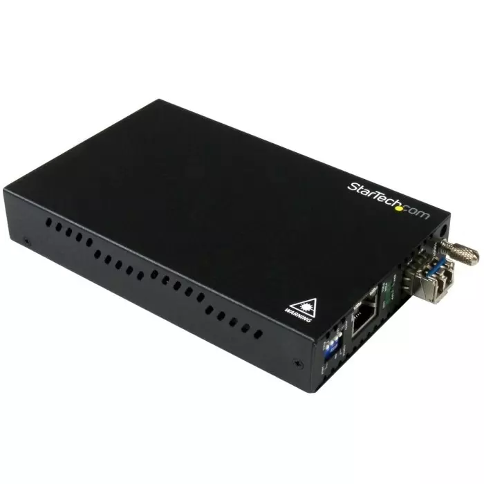 StarTech.com LC RJ45 Media Converter Single Mode 10/100/1000Mbit/s Half/Full Duplex 10km, ET91000SM10
