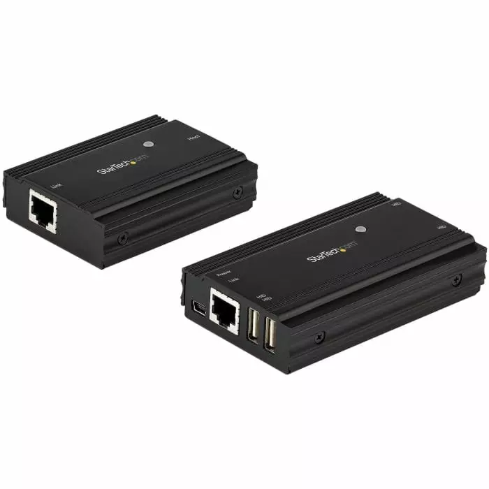 StarTech.com 4 Port USB 2.0 CAT 5 CAT 6 CAT 7 Extender up to 100m Extension Distance, USB2004EXT100