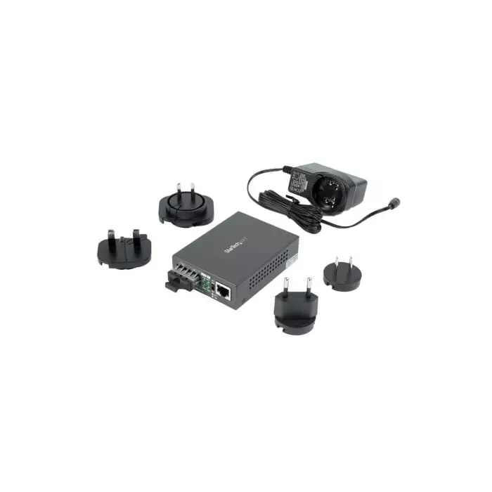 StarTech.com RJ45 SC Media Converter Single Mode 10/100/1000Mbit/s Full Duplex 10km, MCMGBSCSM10