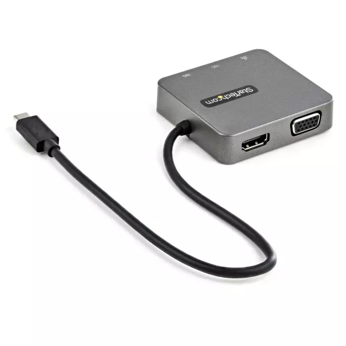 StarTech.com 2048 x 1280 3840 x 2160 USB-C Docking Station with HDMI VGA - 2 x USB Ports USB A USB C, DKT31CHVL