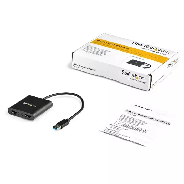 StarTech.com USB A to HDMI Adapter USB 3.0 2 Supported Display - 4K @ 30Hz, USB32HD2