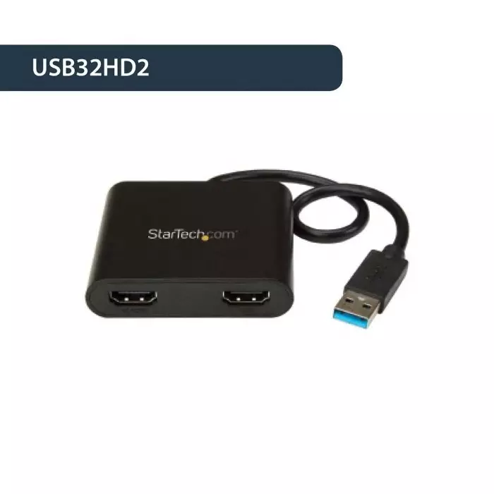 StarTech.com USB A to HDMI Adapter USB 3.0 2 Supported Display - 4K @ 30Hz, USB32HD2