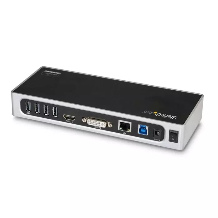 StarTech.com Dual Monitor USB 3.0 Docking Station with DVI HDMI - 6 x USB Ports USB C, DK30ADD